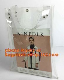 pvc shopping jelly bag promotional pvc duffle bag with handle, rope handle pvc reusable plastic shopping bag, promotiona supplier