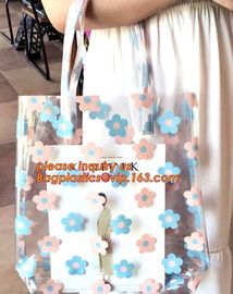 Transparent PVC Handle bag Shopping Bag, Promo PVC Plastic Shopping Handle Bag, beach tote bag pvc handle bags, purse supplier