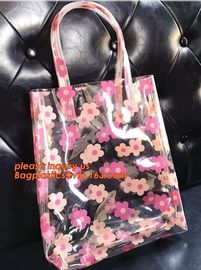 Transparent PVC Handle bag Shopping Bag, Promo PVC Plastic Shopping Handle Bag, beach tote bag pvc handle bags, purse supplier