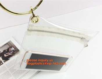 Cosmetic Sewing Metal Zipper Bags, PVC leather cosmetic bag metal double zipper puller makeup bag, Metal Zipper Printing supplier