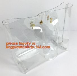 Clear Tote Bags Handbag PVC Women Shoulder Fashion Transparent Beach Bag, PVC Women Bags Tote Beach Handbags, eco zipper supplier