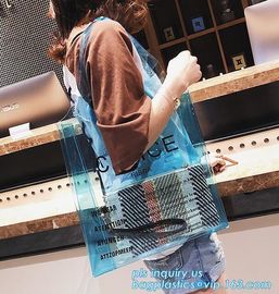 top pvc handle bag, Beach Tote waterpoof Bag Pvc Handle Bags, biodegradable PVC shopping bags die cut handle bag with lo supplier