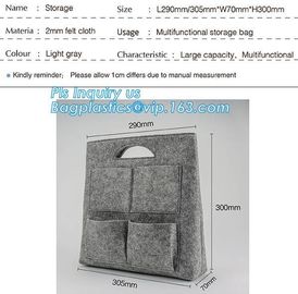 Handmade Felt Shopping Bag With Handle, Ladies Fashion Felt Tote Bag With PU Handle, OEM Gray 2mm Thick Felt Handle Fash supplier