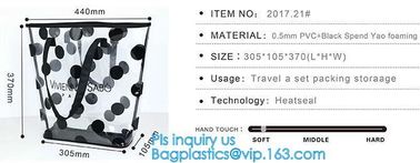 stationery packaging clear pvc handle bag, bag handle pvc beach bag for beach leisure, Handle PVC Bag With Button supplier