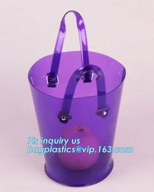 Folding Foldable Bucket Barrel, Waterproof PVC Folding Bucket, PVC Bucket, Round Bucket with Handle Clear PVC Plastics B supplier