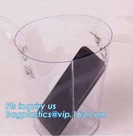 Folding Foldable Bucket Barrel, Waterproof PVC Folding Bucket, PVC Bucket, Round Bucket with Handle Clear PVC Plastics B supplier