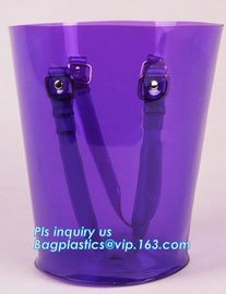 Folding Foldable Bucket Barrel, Waterproof PVC Folding Bucket, PVC Bucket, Round Bucket with Handle Clear PVC Plastics B supplier