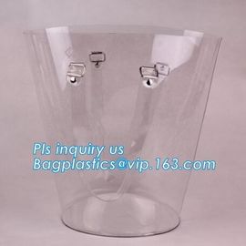 Folding Foldable Bucket Barrel, Waterproof PVC Folding Bucket, PVC Bucket, Round Bucket with Handle Clear PVC Plastics B supplier