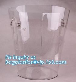 Folding Foldable Bucket Barrel, Waterproof PVC Folding Bucket, PVC Bucket, Round Bucket with Handle Clear PVC Plastics B supplier