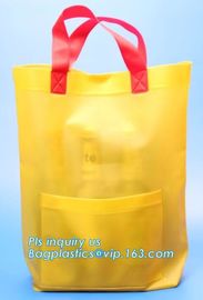 transparent pvc bag for gift,cosmetics/PVC handle bag, Plastic Handle Bags For Makeup Travel Set Packaging, die cut hand supplier