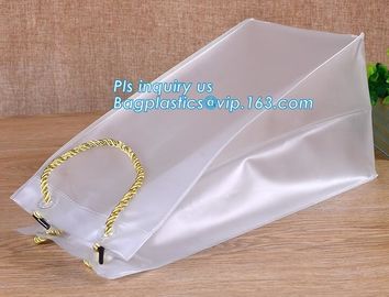 PVC Wine cooler bag chiller Gift bags Thick ice bag, Durable plastic pvc water resistant chiller cooler wine bottle ice supplier