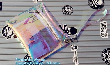 Clear Vinyl Neon Hue Mini Tote Bag, fashion handbag transparent clear neon PVC tote bag, shopping beach bag tote bag supplier