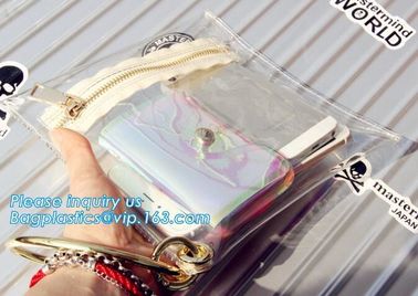 luxury PVC material clutch bag for women, Fashion Waterproof Vinyl PVC Shopping Bag, pvc lady clutch bag with high metal supplier