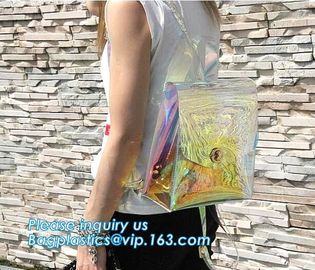 Fashion Women Neon Color Transparent Backpack, Transparent Clear Neon PVC Backpack, Neon PU Clear Backpack New Custom Tr supplier