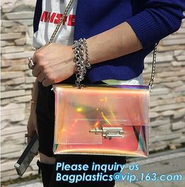 Beach Clear PVC Shoulder Bag DIY Transparent Clutch Tote Bag, candy jelly bag transparent clear pvc handbag shoulder cro supplier