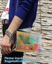 Beach Clear PVC Shoulder Bag DIY Transparent Clutch Tote Bag, candy jelly bag transparent clear pvc handbag shoulder cro supplier