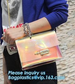 Beach Clear PVC Shoulder Bag DIY Transparent Clutch Tote Bag, candy jelly bag transparent clear pvc handbag shoulder cro supplier