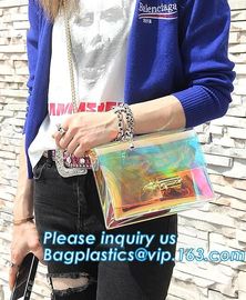 Beach Clear PVC Shoulder Bag DIY Transparent Clutch Tote Bag, candy jelly bag transparent clear pvc handbag shoulder cro supplier