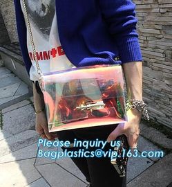 Beach Clear PVC Shoulder Bag DIY Transparent Clutch Tote Bag, candy jelly bag transparent clear pvc handbag shoulder cro supplier