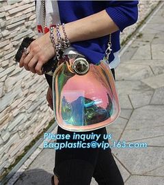 adjustable shoulder strap women nylon pvc tote bag, Summer Beach Clear PVC Shoulder Bag DIY Transparent Clutch Tote Bag supplier