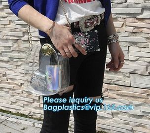 adjustable shoulder strap women nylon pvc tote bag, Summer Beach Clear PVC Shoulder Bag DIY Transparent Clutch Tote Bag supplier