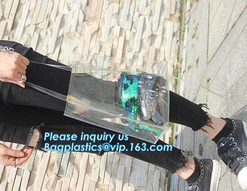 Female Casual Toiletry Shoulder Bags, summer waterproof clear pvc shopping bag bag custom transparent grocery shoulder b supplier