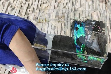 Female Casual Toiletry Shoulder Bags, summer waterproof clear pvc shopping bag bag custom transparent grocery shoulder b supplier