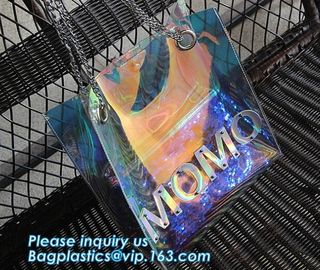 Summer Beach Bag Vinyl PVC Transparent Small Tote Handbags Shopping Shoulder Bags, pvc waterproof shoulder beach bag, pa supplier