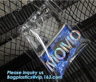 Summer Beach Bag Vinyl PVC Transparent Small Tote Handbags Shopping Shoulder Bags, pvc waterproof shoulder beach bag, pa supplier