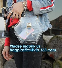 Clear Tote Bags Crystal PVC Transparent Women Fashion Handbag Shoulder Beach Bag, Summer Beach Clear PVC Shoulder Bag Tr supplier