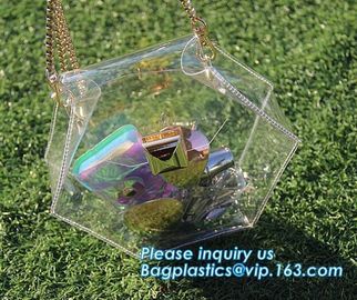 Clear Tote Bags Crystal PVC Transparent Women Fashion Handbag Shoulder Beach Bag, Summer Beach Clear PVC Shoulder Bag Tr supplier