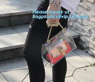 summer tote bag Transparent PVC Beach Shoulder Bags jelly candy bag, Fashionable Handbag Shoulder Bag, wallet, pac, pack supplier