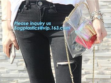 Sling Shoulder Clear PVC Crossbody Bag, PVC hand bag Asia Ladies Shoulder Bag, Shoulder Tote Pouch Clear PVC Beach Bag W supplier