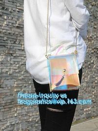 women's wallets small shoulder messenger bag with metal chain strip, Zipper Wallet Multicolor Purse, waterproof mobile c supplier