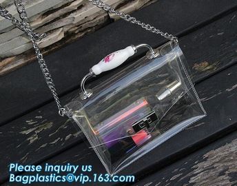 pvc handbag with small bag, PVC Transparent Fashionable Handbag Shoulder Bag Crossbody handBag, pvc carrier, carrier han supplier