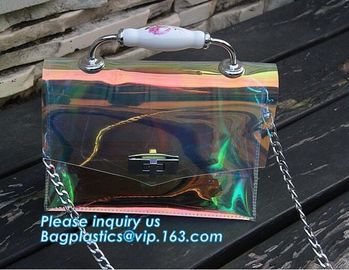 pvc handbag with small bag, PVC Transparent Fashionable Handbag Shoulder Bag Crossbody handBag, pvc carrier, carrier han supplier