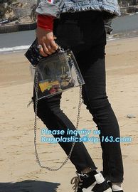 Chain Bag Cute Girl's Clear PVC Transparent Sling Hobo Handbag, PVC Women Handbag, PVC Beach Bag handbag/Fashion women h supplier