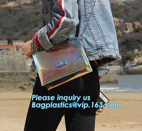 Translucent color fashion PVC handbag, ladies shoulder bag pu/pvc Women Handbags, Womens Clear Tote Bags for Shoulder Cl supplier