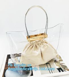 clear pvc bag ring handle handbag teenager handbag, PVC Jelly Tote bag Candy handbag, beach handbag, handle carrier, bag supplier