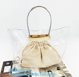 clear pvc bag ring handle handbag teenager handbag, PVC Jelly Tote bag Candy handbag, beach handbag, handle carrier, bag supplier