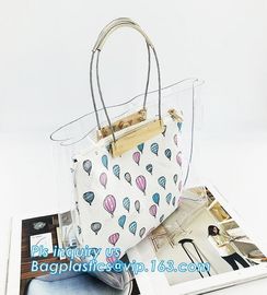 vinyl tote bags transparent pvc handbag, Fashion pvc beach bag summer handbag women, Metallic Transparent PVC Beach Hand supplier