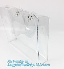 PVC Clear Glitter Chain Shoulder Bag, PVC Shoulder Plastic Beach Bag, clear pvc gift handbags, shoulder beach pvc bags supplier