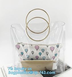 PVC summer waterproof transparent jelly beach shopping shoulder bag for women, Women Colorful Soft Candy Color PVC Handb supplier