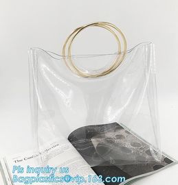 PVC summer waterproof transparent jelly beach shopping shoulder bag for women, Women Colorful Soft Candy Color PVC Handb supplier