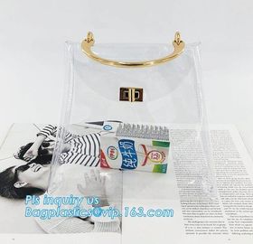 Fashion transparent handbags clear pvc shoulder bag large capacity tote bag for women, shoulder pvc plastic clear pvc be supplier