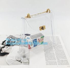 Fashion transparent handbags clear pvc shoulder bag large capacity tote bag for women, shoulder pvc plastic clear pvc be supplier