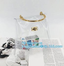 Fashion transparent handbags clear pvc shoulder bag large capacity tote bag for women, shoulder pvc plastic clear pvc be supplier