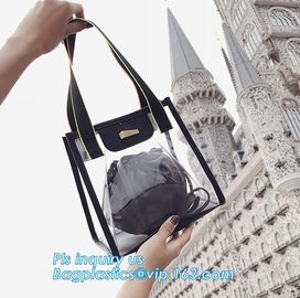 Vinyl PVC Chain Handbag Shoulder Bag for Young Ladies, Studded Clear Tote/PVC shoulder bagClassical Colorful PVC Wallet supplier