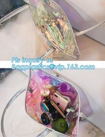 popular bench shoulder bag transparent pvc bag, PVC Tote Bag Shoulder Handbag Transparent PVC Beach Bag, casual beach ba supplier