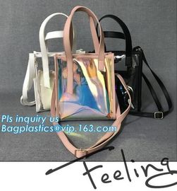 single shoulder pvc women's bag, girls shoulder long strip bag, Summer Detachable Women Transparent PVC Handbag Shoulder supplier